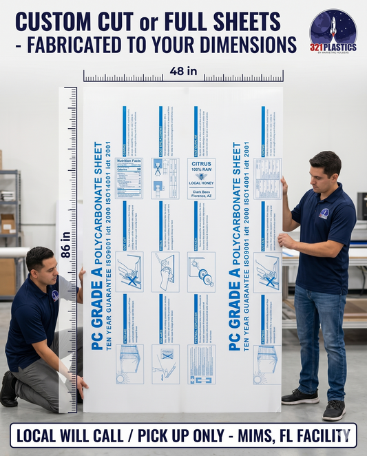 Clear Polycarbonate Hurricane Panels - Custom Cut Multiwall Sheets