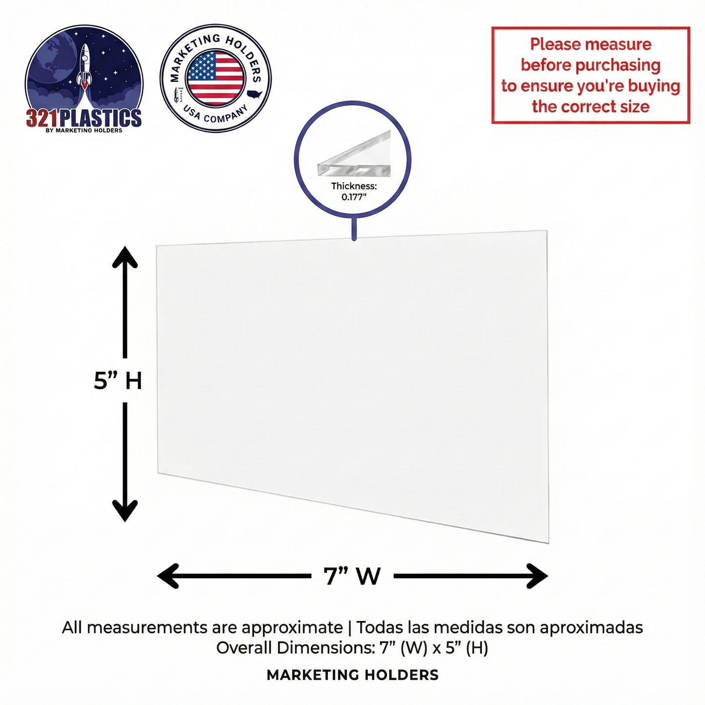 5" x 7" Wall Shield Sanitary Protection Guard with 4 Holes