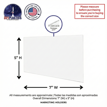 5" x 7" Wall Shield Sanitary Protection Guard with 4 Holes