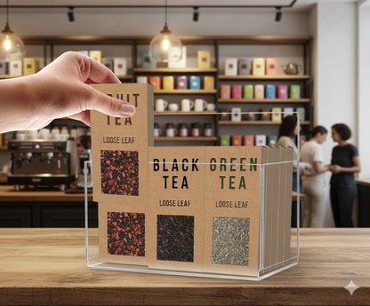 8"W Bulk Display Storage Bin Compartment with High Back