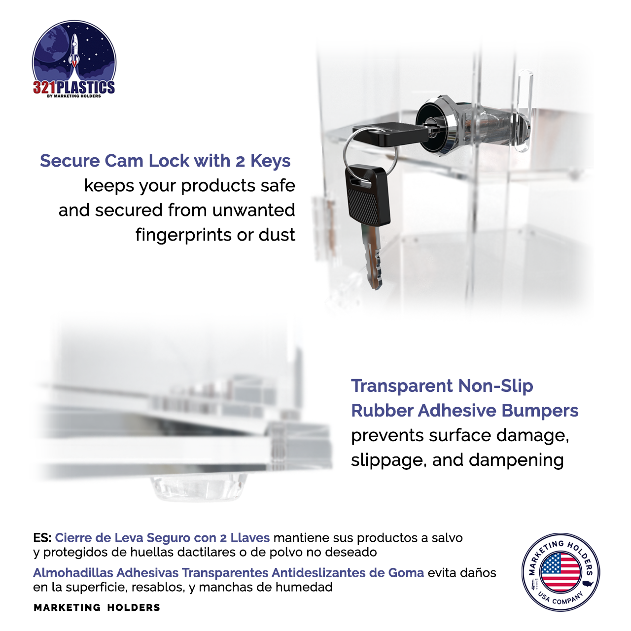 Hexagonal Locking Retail Display Cabinet