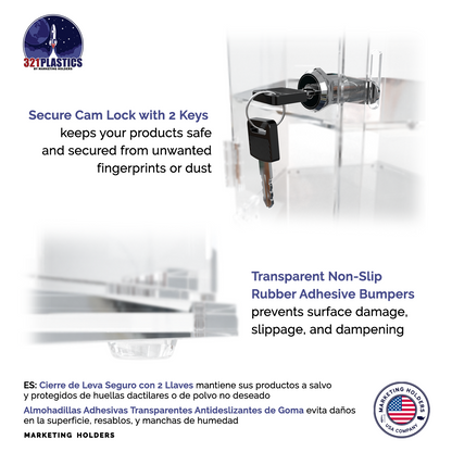 Hexagonal Locking Retail Display Cabinet