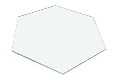 Clear Acrylic Hexagon Tiles 10 Pack 0.118" Thick