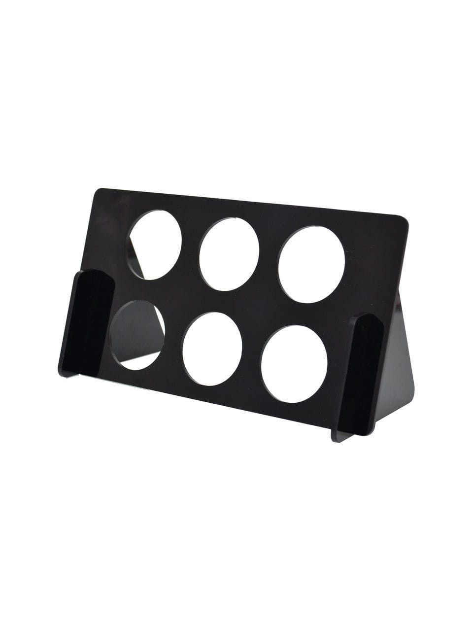Coffee Pod Holder 6 Pocket Black Condiment Cups Acrylic