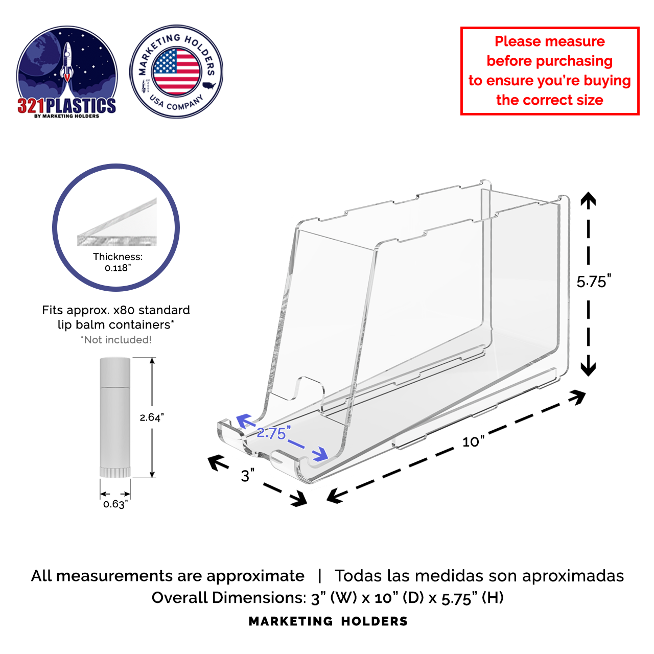 Stackable Lip Balm Holder Lipstick Makeup Storage Easy Reach Cutaway
