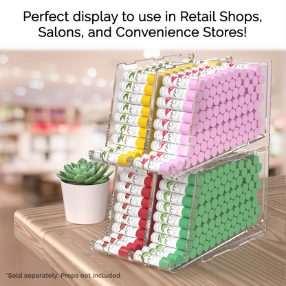 Stackable Lip Balm Holder Lipstick Makeup Storage Easy Reach Cutaway
