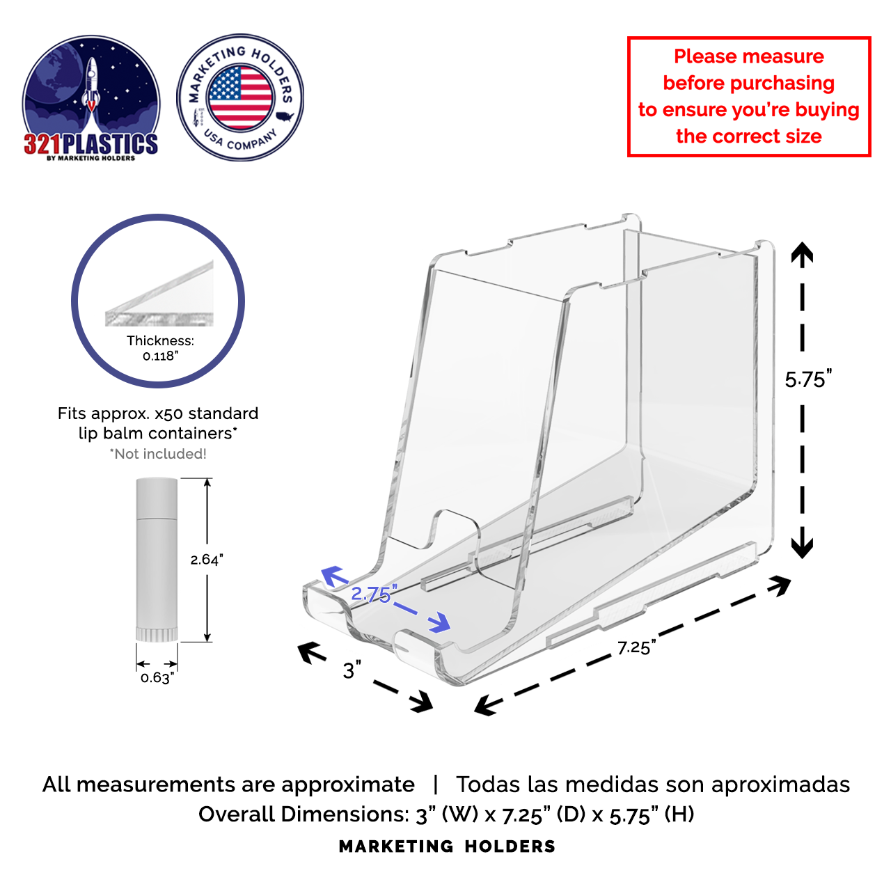 Stackable Lip Balm Holder Lipstick Makeup Storage Easy Reach Cutaway
