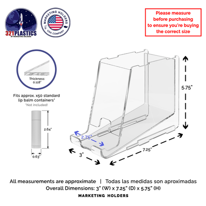 Stackable Lip Balm Holder Lipstick Makeup Storage Easy Reach Cutaway