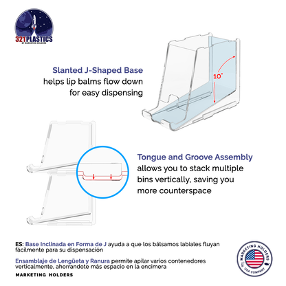 Stackable Lip Balm Holder Lipstick Makeup Storage Easy Reach Cutaway