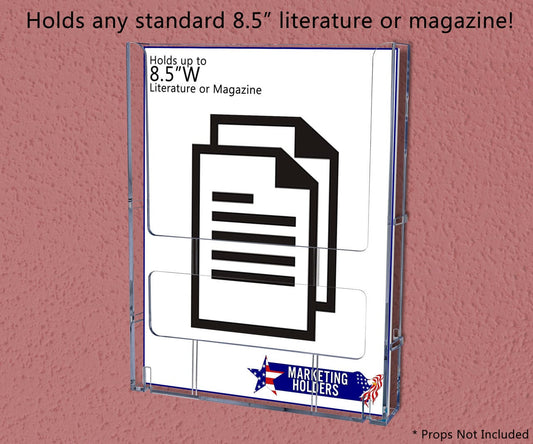 8.5"W Advertising Flyer Display Rack Interlocking Magazine Holder