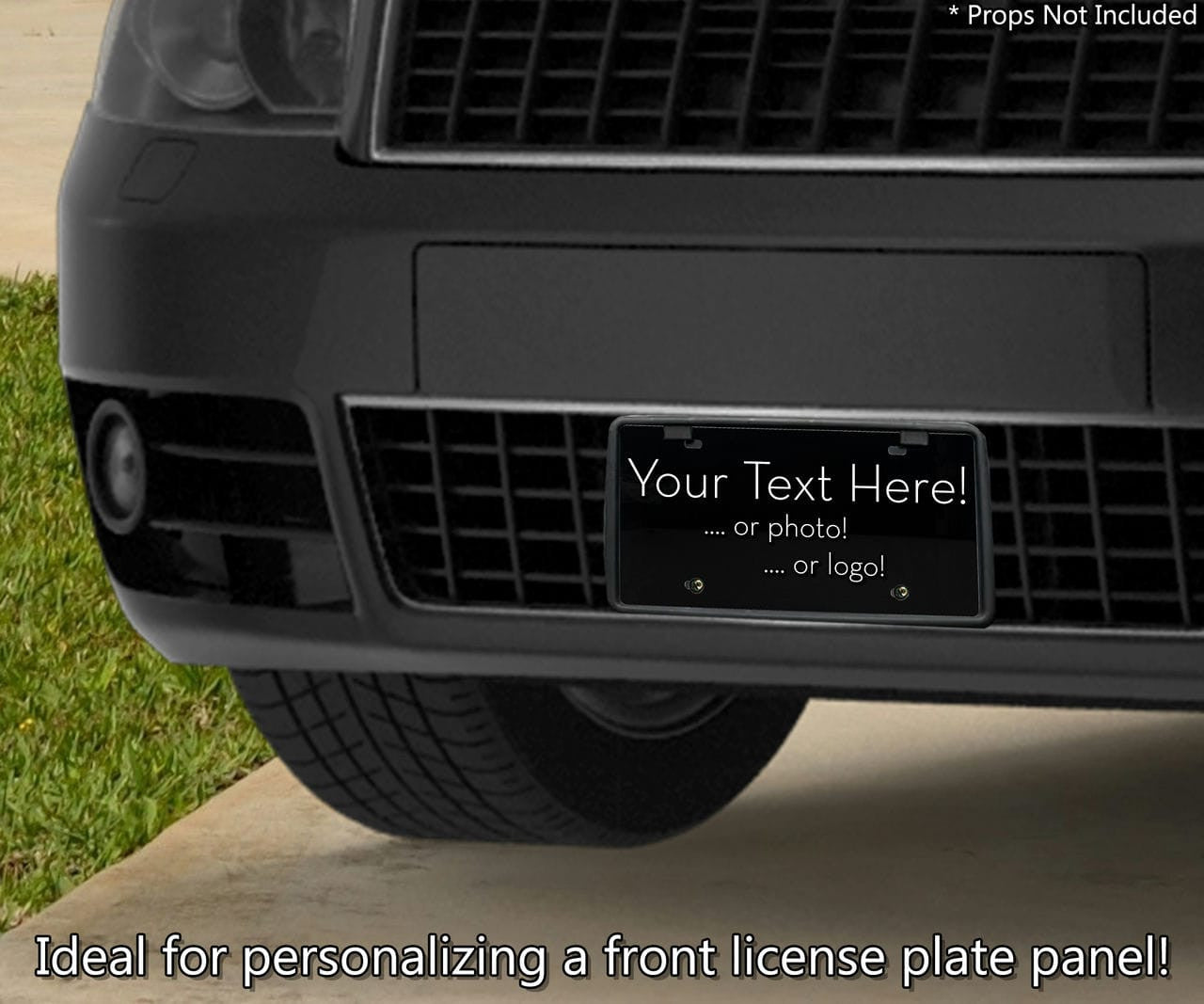 Blank License Plate Cover Laser Cut Acrylic with 4 Holes