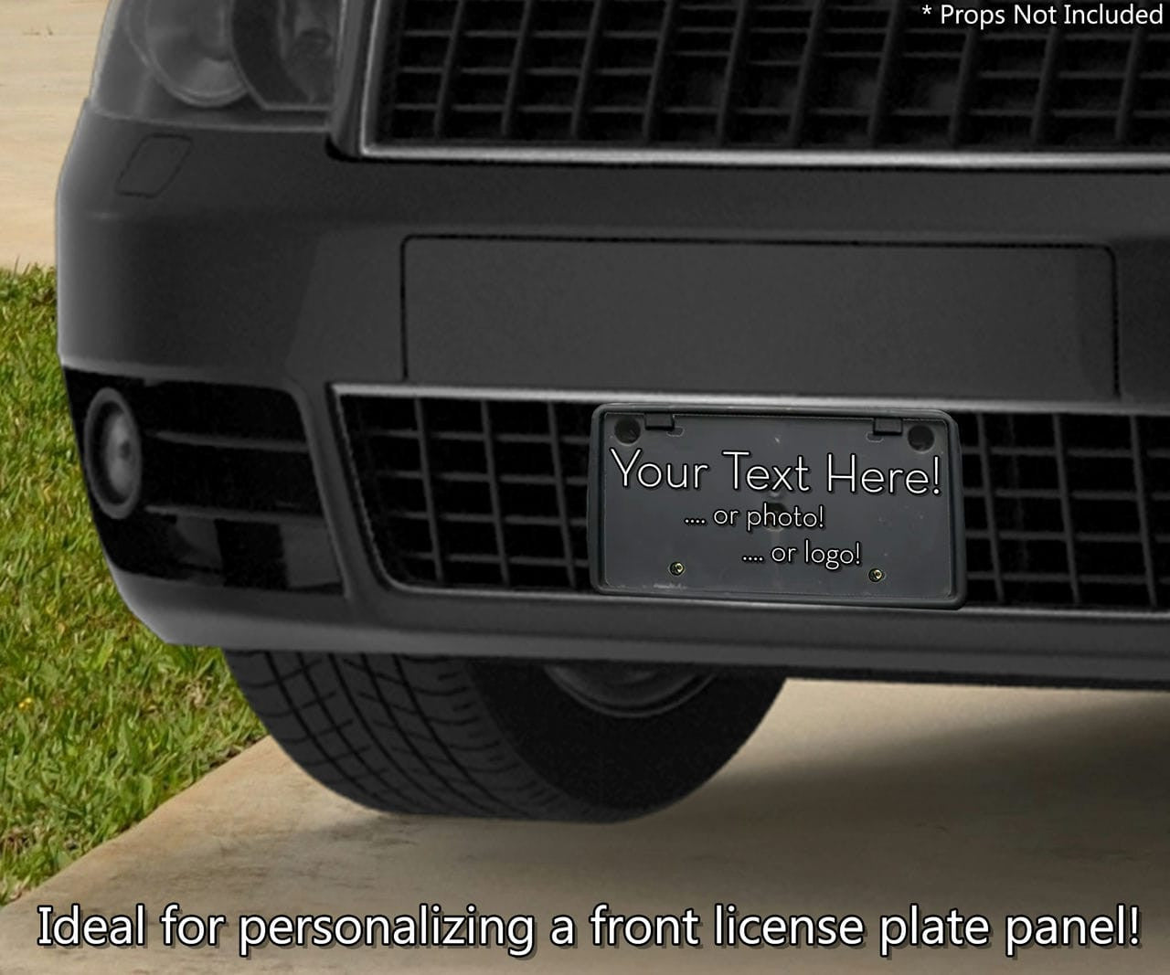 Blank License Plate Cover Laser Cut Acrylic with 4 Holes