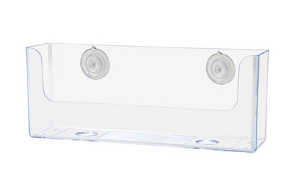 Suction Cup 8.5"W Horizontal Bifold Brochure Holder Window Display