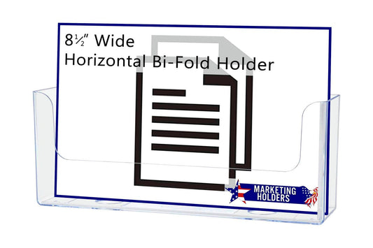 8.5"W Horizontal Bifold Brochure Display Wall or Counter Display