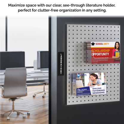 Pegboard 8.5"W Horizontal Bifold Brochure Holder