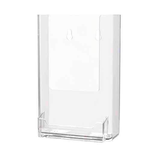 4"W Trifold Brochure Holder Display with Business Card Pocket