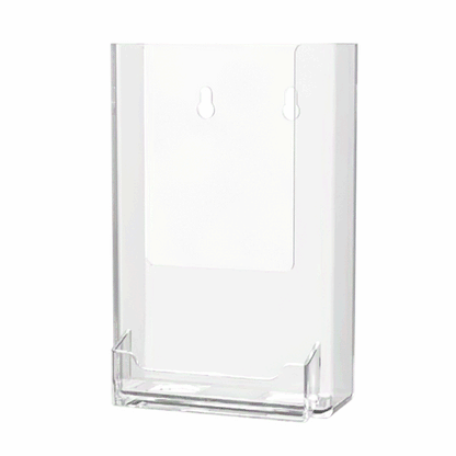 4"W Trifold Brochure Holder Display with Business Card Pocket