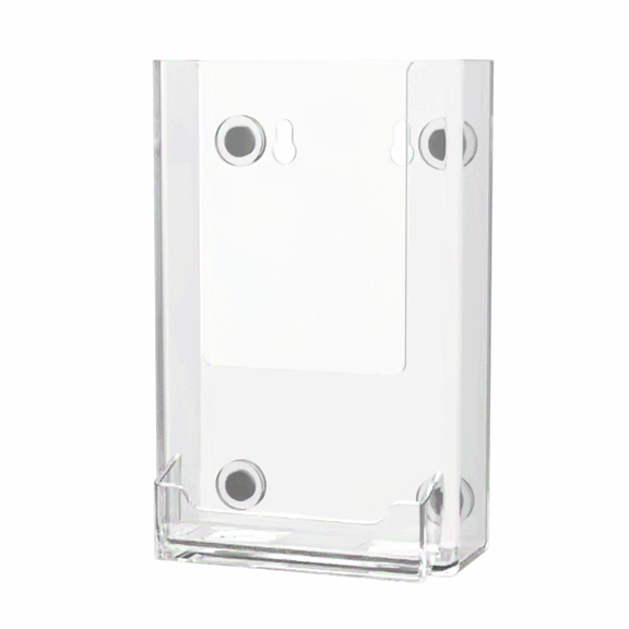 4"W Magnetic Trifold Brochure Holder with Business Card Pocket