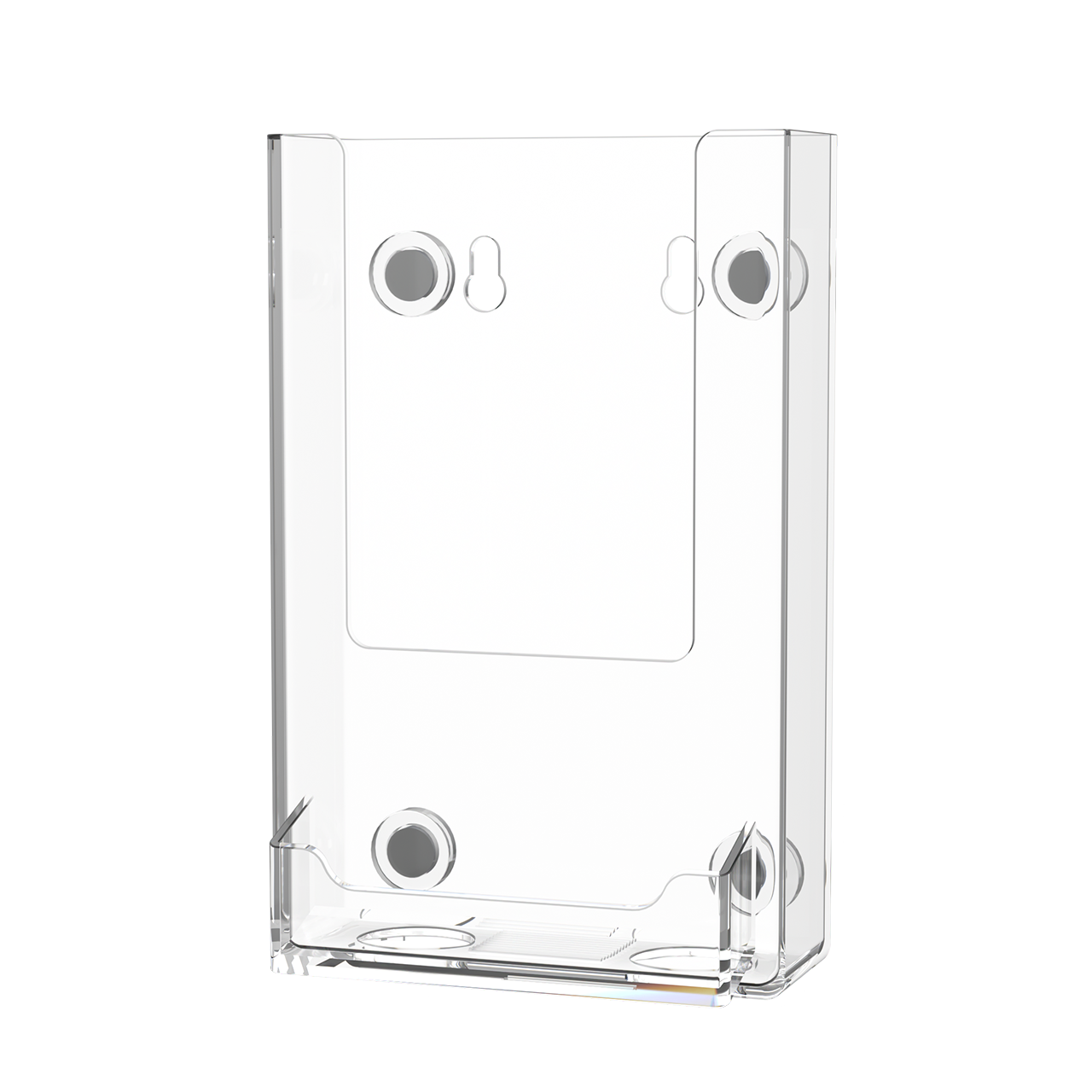 4"W Magnetic Trifold Brochure Holder with Business Card Pocket