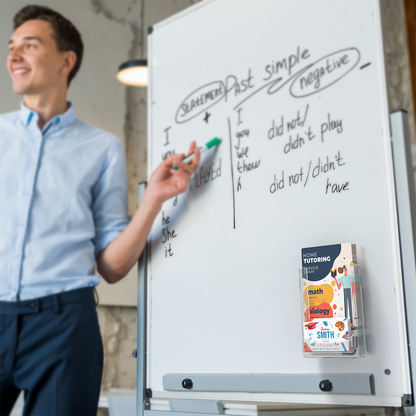 4"W Magnetic Trifold Brochure Holder with Business Card Pocket