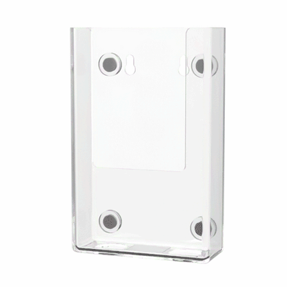 4"W Magnetic Trifold Brochure Holder Metal Mount Display