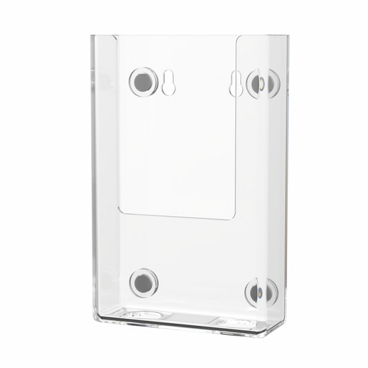 4"W Magnetic Trifold Brochure Holder Metal Mount Display