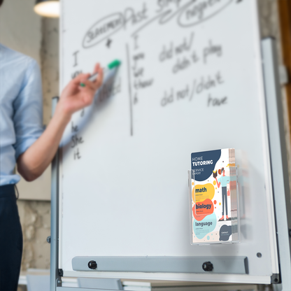 4"W Magnetic Trifold Brochure Holder Metal Mount Display