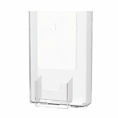 4"W Trifold Brochure Holder Display with Business Card Pocket