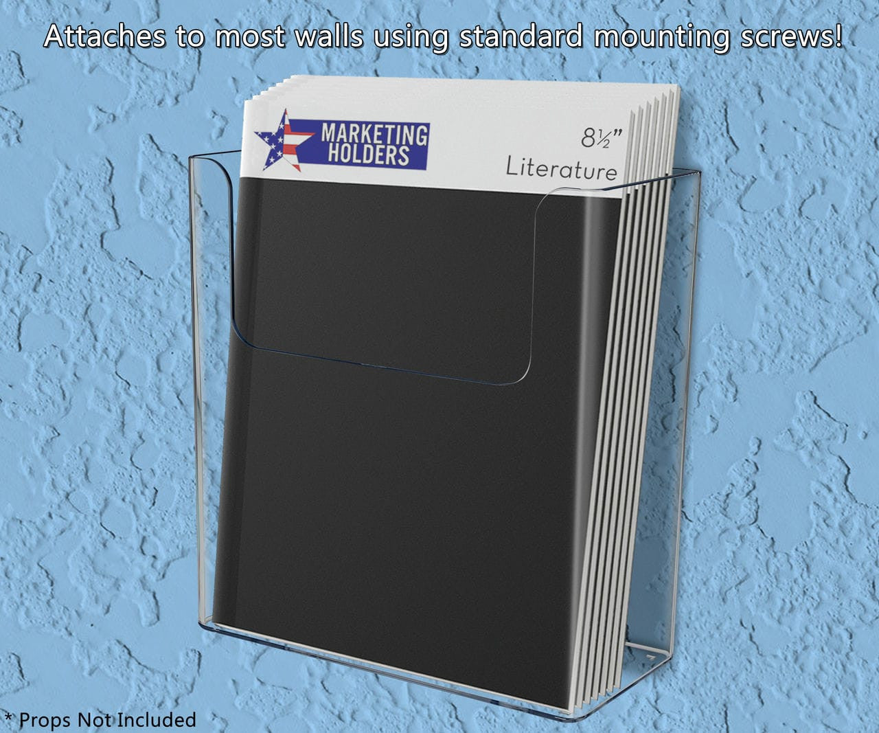 Wall 8.5"W Extra Deep Advertisement Flyer Catalog Magazine Display