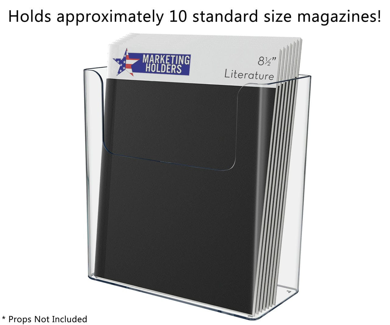 Wall 8.5"W Extra Deep Advertisement Flyer Catalog Magazine Display