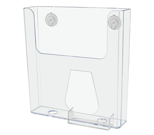 Suction Cup 8.5"W Flyer Holder with Card Slot Window Mount