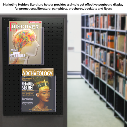 Pegboard 8.5"W Advertisement Flyer Holder