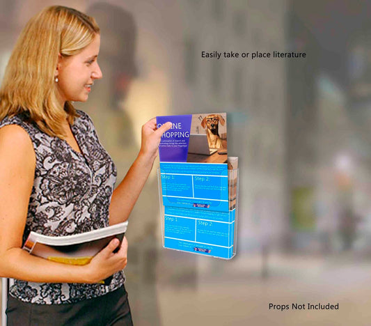 Suction Cup 8.5"W Flyer Holder Window Mount Display