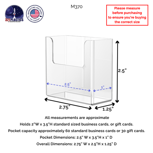 Vertical Desktop Business Card Holder Extra Wide Deep Oversized