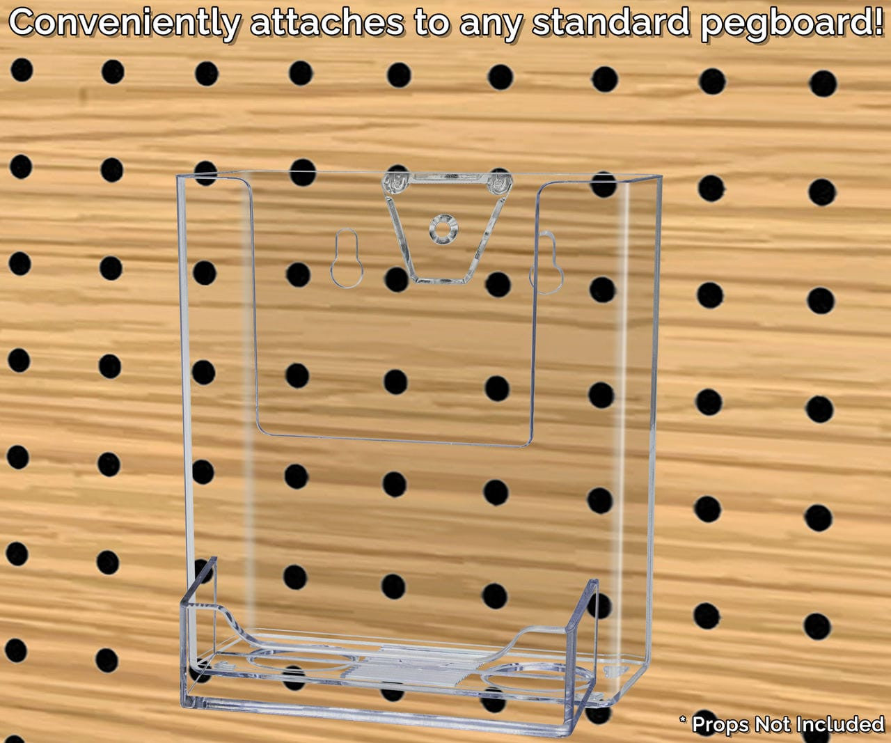 Pegboard 4"W Tri Fold Rack Display Plus Card Holder