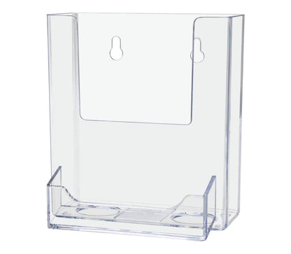 4"W Trifold Brochure Holder with Business Card Pocket