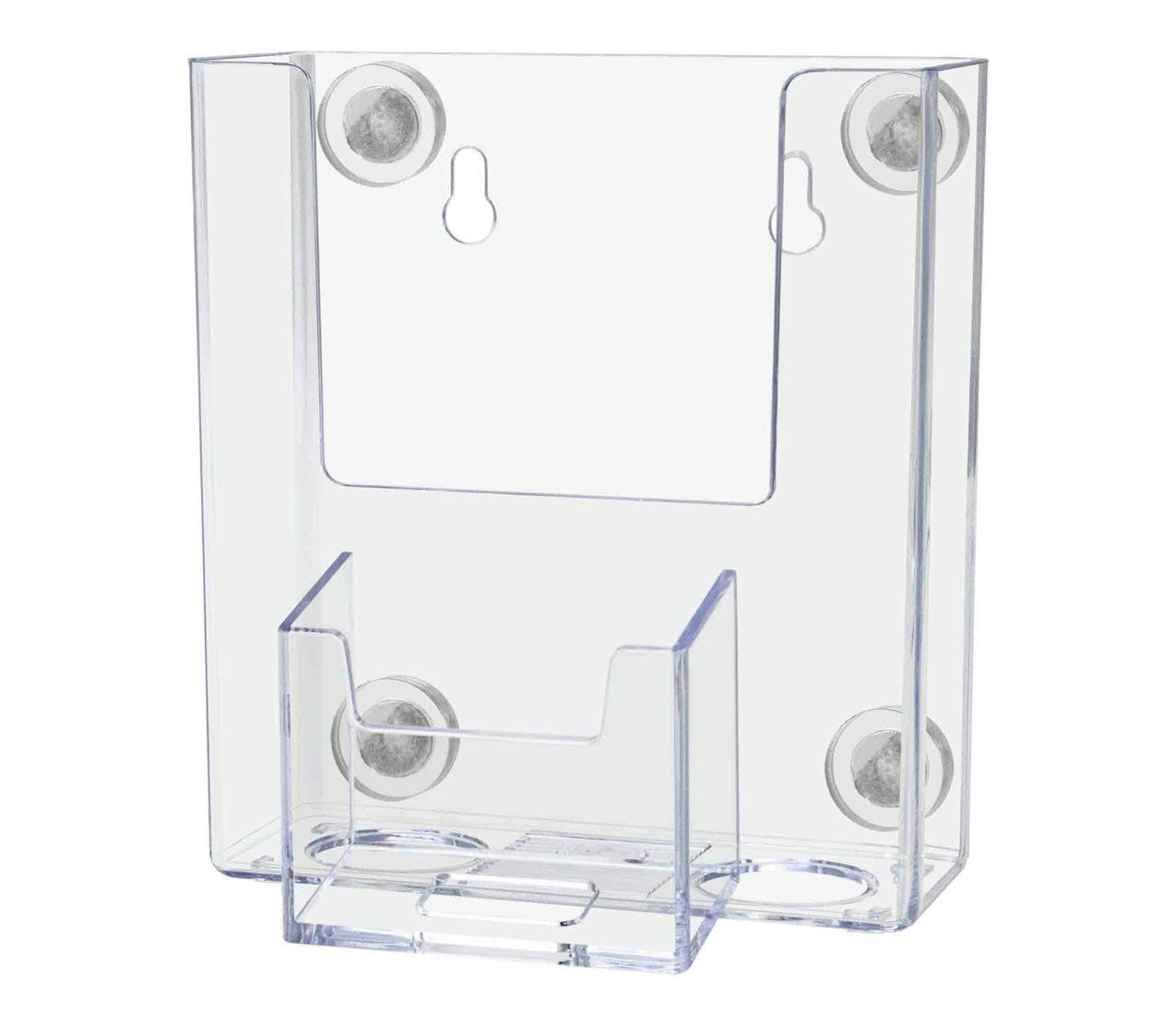 4"W Magnetic Trifold Holder with Vertical Business Card Pocket