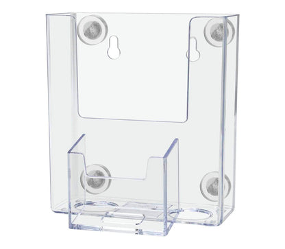 4"W Magnetic Trifold Holder with Vertical Business Card Pocket