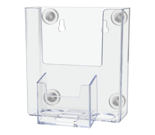 4"W Magnetic Trifold Holder with Vertical Business Card Pocket