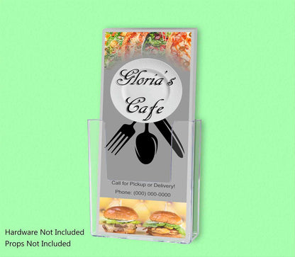 4"W Trifold Brochure Holder Countertop or Wall Mount Display
