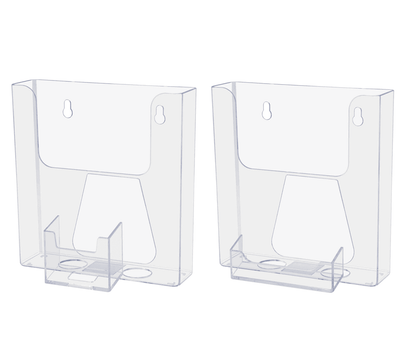 6"W Booklet Holder Literature Display with Business Card Pocket