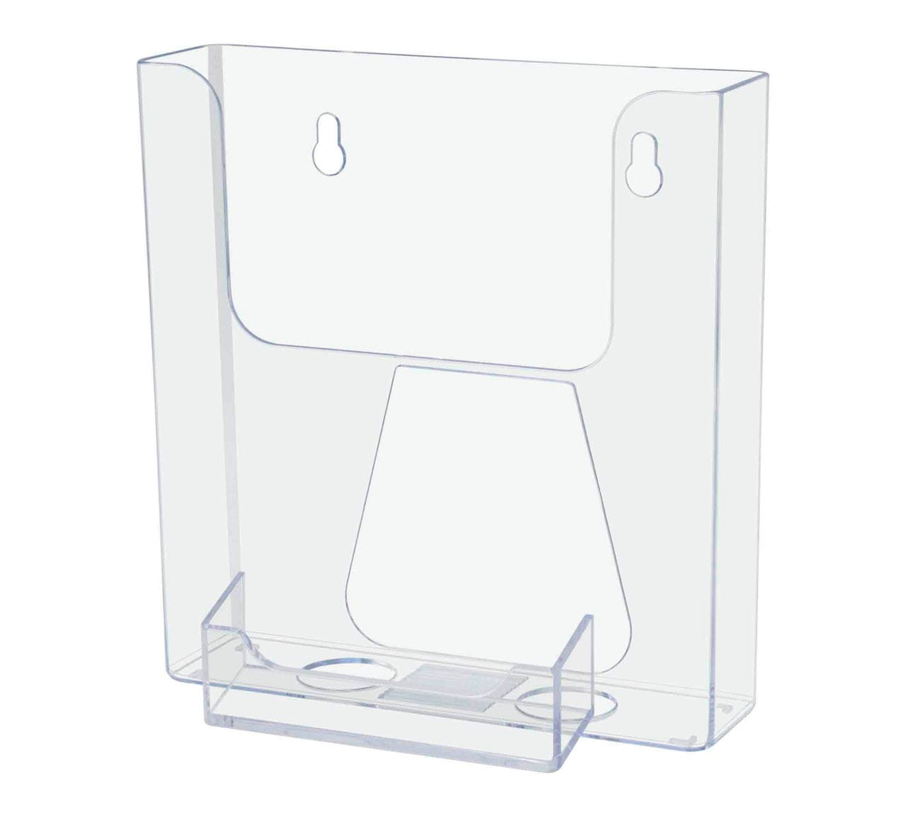 6"W Booklet Holder Literature Display with Business Card Pocket