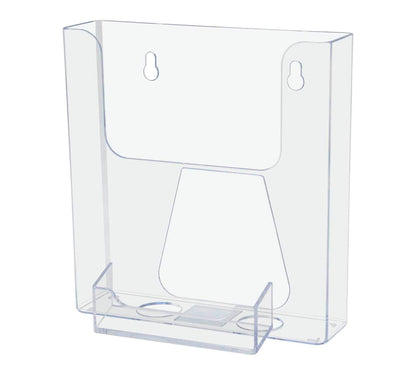 6"W Booklet Holder Literature Display with Business Card Pocket