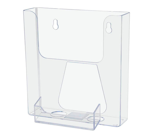 6"W Booklet Holder Literature Display with Business Card Pocket
