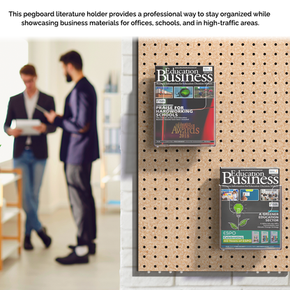 Pegboard 6"W Bifold Brochure Holder Booklet Display