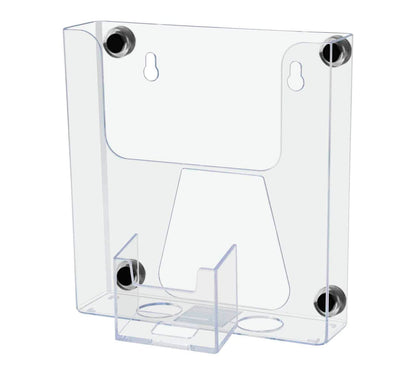 6"W Magnetic Flyer Holder with Vertical Business Card Pocket