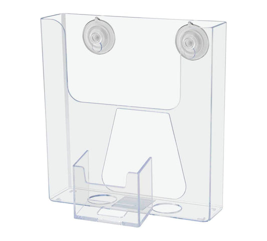 Suction Cup 6"W Bifold Holder with Vertical Card Slot