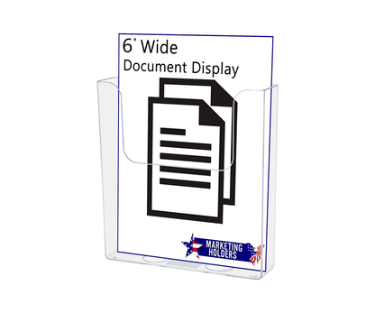 Slatwall 6"W Booklet Holder Literature Display Rack