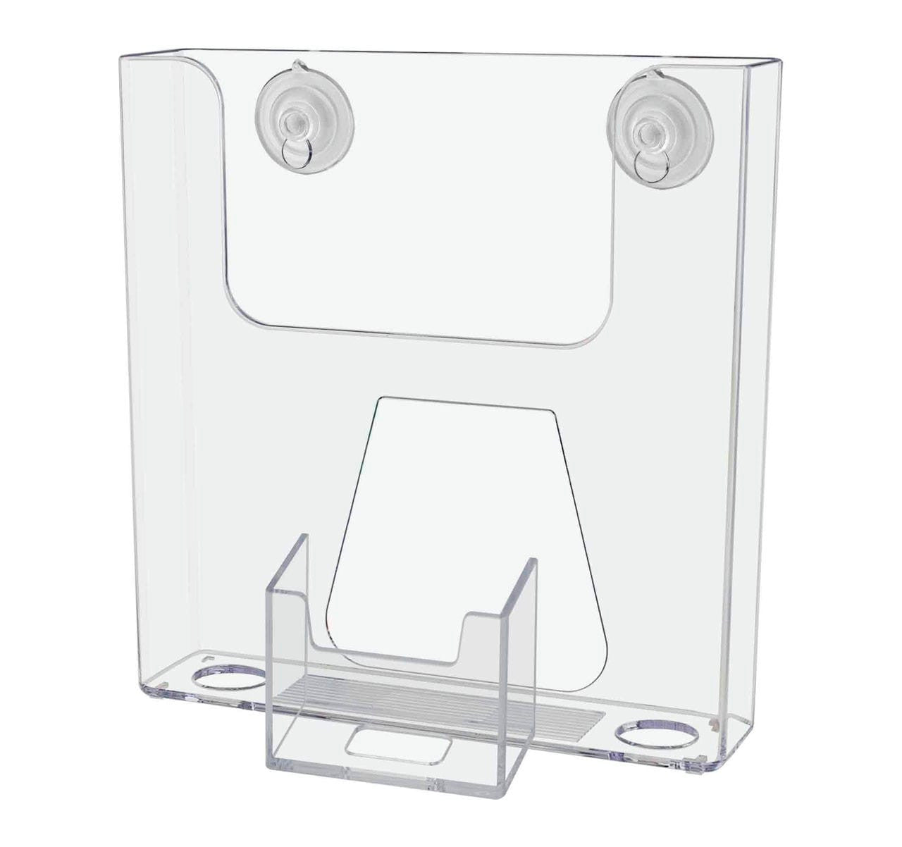 Suction Cup 6.5"W Bifold Holder with Vertical Card Slot Window Mount