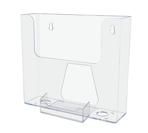7.5"W Booklet Holder Literature Display with Business Card Pocket